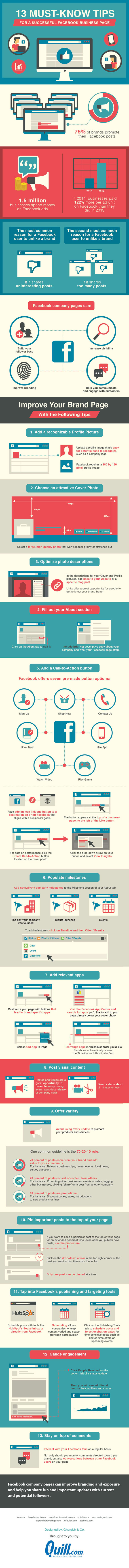 13 Must-Know Tips for a Successful Facebook Business Page Infographic 13 Must-Know Tips for a Successful Facebook Business Page Infographic
