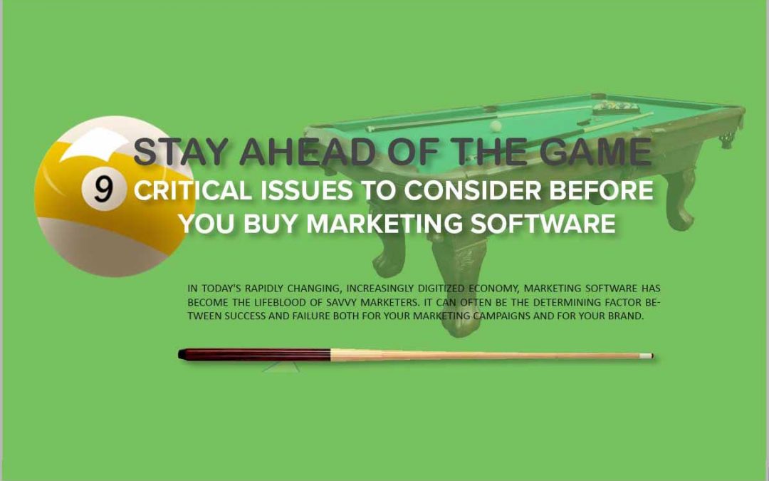Nine Critical Issues to consider before Buying Marketing Software [Infographic]