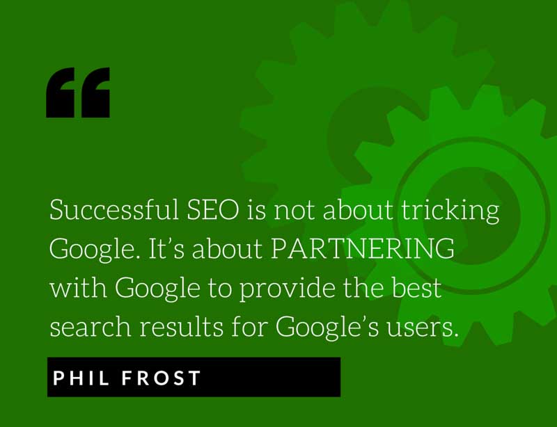 SEO quote from Phil Frost Main Street ROI SEO quote from Phil Frost Main Street ROI